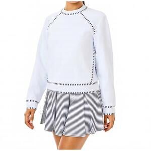 NEW ADDISON BAY scuba light bainbridge crewneck sweatshirt in white
